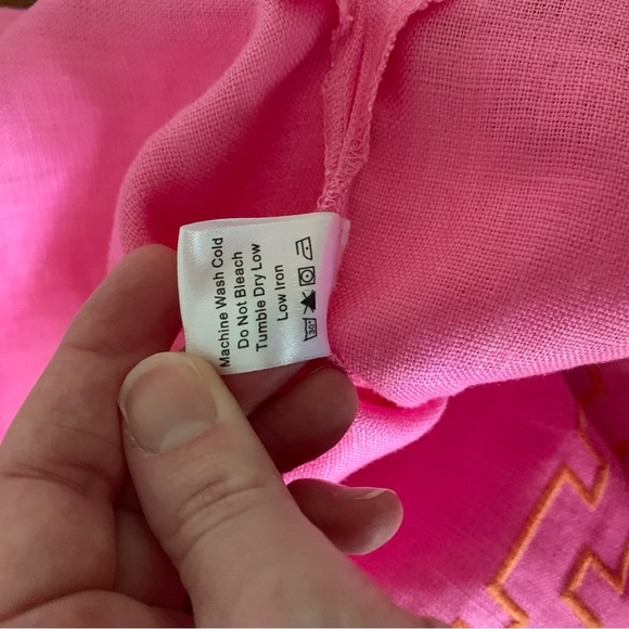 NWT Tuckernuck x Atlantic Pacific Hartman Dress Peony Pink Tangerine Small - Picture 14 of 14